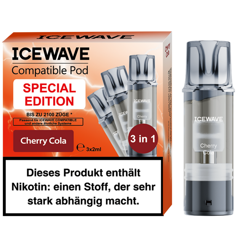 3x ICEWAVE Cherry Cola 20mg/ml Frontansicht World of Smoke