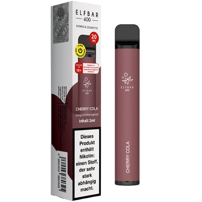 ELF BAR Einweg E-Zigarette Cherry Cola 20mg 600 Züge Frontansicht World of Smoke