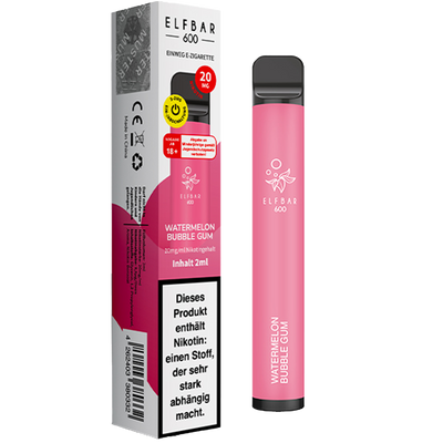 ELFBAR Einweg E-Zigarette Watermelon Bubble Gum Frontansicht World of Smoke