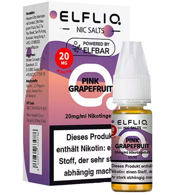 ELFBAR ELFLIQ Salt Liquid Pink Grapefruit 20mg/ml Frontansicht World of Smoke