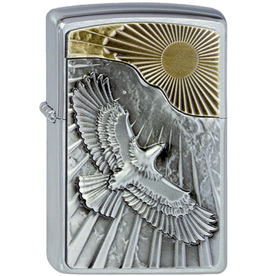 Zippo 2003192 Eagle Sun Fly Frontansicht World of Smoke