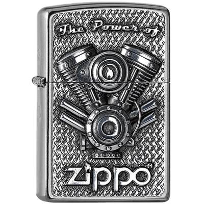 Zippo 2005714 V Motor Frontansicht World of Smoke