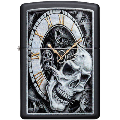 Zippo 60004591 Skull Clock Frontansicht World of Smoke