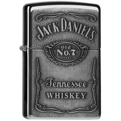 Zippo 60001209 Jack Daniel´s Label chrom Frontansicht World of Smoke