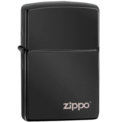 Zippo 60001246 Ebony Logo Frontansicht World of Smoke